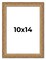 10x14 Museum-Quality Picture Frame with UV-Resistant Acrylic & Acid-Free Backing, Available in 4 Finishes - Gold, Silver, Bronze, and Black